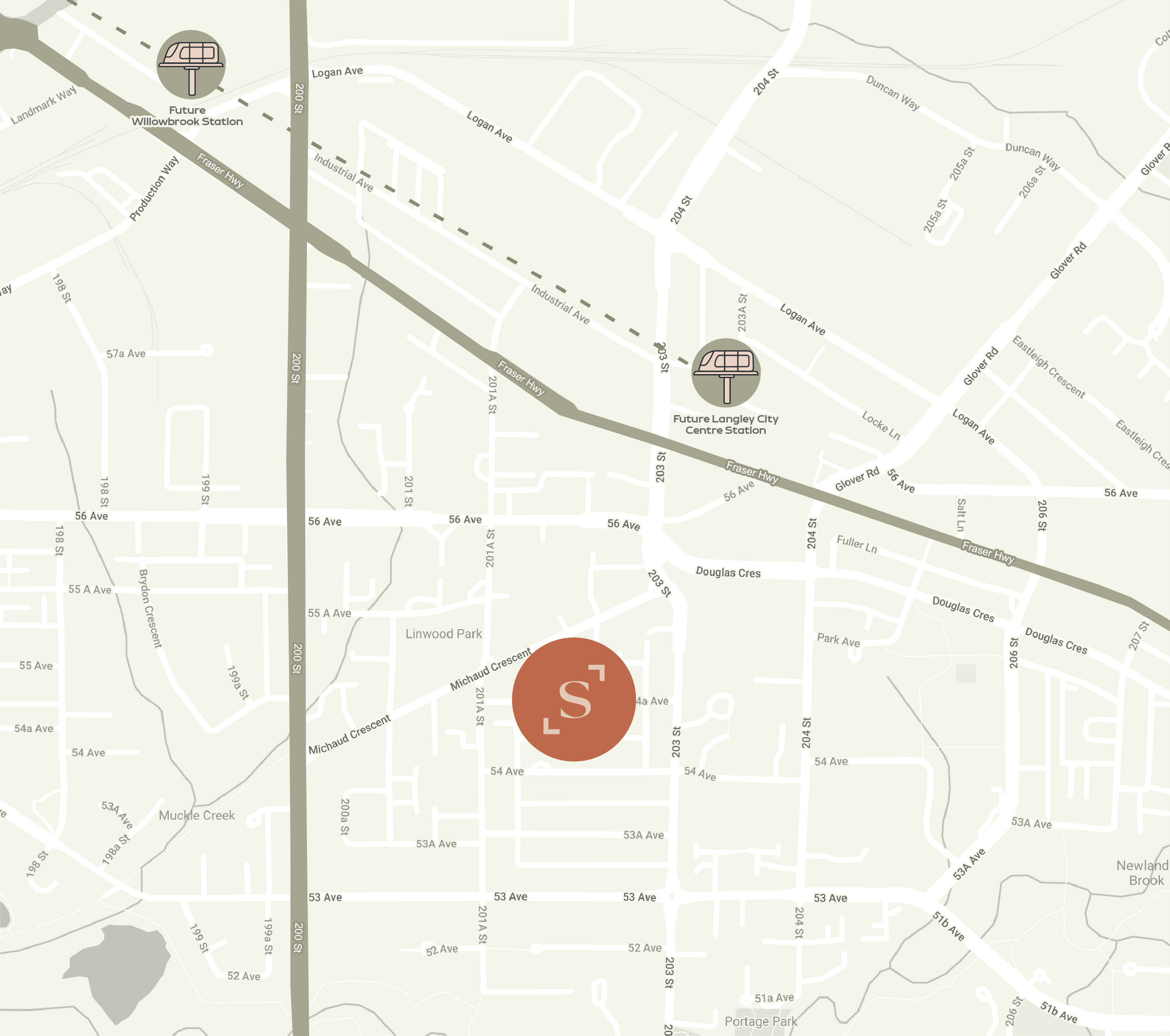 Development location map